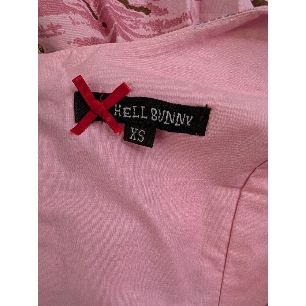Hell Bunny Jenna Retro Sundress Size XS Cherry Blossom - Picture 8 of 15